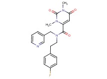 N-[2-(4-fluorophenyl)ethyl]-1,3-dimethyl-2,6-dioxo-N-(pyridin-3-ylmethyl)-1,2,3,6-tetrahydropyrimidine-4-carboxamide