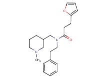 3-(2-furyl)-N-[(1-methyl-3-piperidinyl)methyl]-N-(2-phenylethyl)propanamide