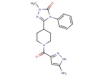 5-{1-[(5-amino-1H-pyrazol-3-yl)carbonyl]piperidin-4-yl}-2-methyl-4-phenyl-2,4-dihydro-3H-1,2,4-triazol-3-one
