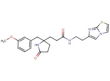 N-(2-imidazo[2,1-b][1,3]thiazol-6-ylethyl)-3-[2-(3-methoxybenzyl)-5-oxo-2-pyrrolidinyl]propanamide