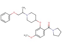 4-[5-methoxy-2-(1-pyrrolidinylcarbonyl)phenoxy]-1-(1-methyl-2-phenoxyethyl)piperidine