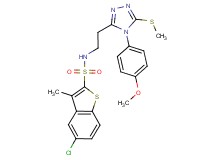5-chloro-N-{2-[4-(4-methoxyphenyl)-5-(methylthio)-4H-1,2,4-triazol-3-yl]ethyl}-3-methyl-1-benzothiophene-2-sulfonamide