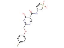 N-(1,1-dioxido-2,3-dihydro-3-thienyl)-2-[(4-fluorophenoxy)methyl]-4-hydroxypyrimidine-5-carboxamide