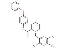 N-(6-phenoxy-3-pyridinyl)-1-[(3,5,6-trimethyl-2-pyrazinyl)methyl]-2-piperidinecarboxamide