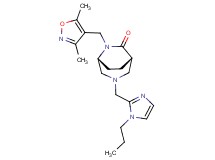 (1S*,5R*)-6-[(3,5-dimethyl-4-isoxazolyl)methyl]-3-[(1-propyl-1H-imidazol-2-yl)methyl]-3,6-diazabicyclo[3.2.2]nonan-7-one