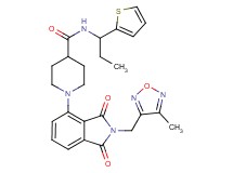 1-{2-[(4-methyl-1,2,5-oxadiazol-3-yl)methyl]-1,3-dioxo-2,3-dihydro-1H-isoindol-4-yl}-N-[1-(2-thienyl)propyl]-4-piperidinecarboxamide