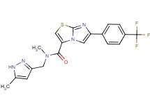 N-methyl-N-[(5-methyl-1H-pyrazol-3-yl)methyl]-6-[4-(trifluoromethyl)phenyl]imidazo[2,1-b][1,3]thiazole-3-carboxamide