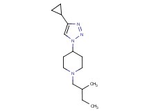 4-(4-cyclopropyl-1H-1,2,3-triazol-1-yl)-1-(2-methylbutyl)piperidine