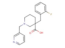 3-(2-fluorobenzyl)-1-(pyridin-3-ylmethyl)piperidine-3-carboxylic acid