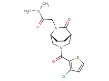 2-{(1S*,5R*)-3-[(3-chloro-2-thienyl)carbonyl]-7-oxo-3,6-diazabicyclo[3.2.2]non-6-yl}-N,N-dimethylacetamide