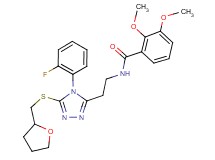 N-(2-{4-(2-fluorophenyl)-5-[(tetrahydro-2-furanylmethyl)thio]-4H-1,2,4-triazol-3-yl}ethyl)-2,3-dimethoxybenzamide