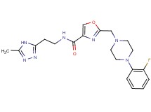 2-{[4-(2-fluorophenyl)-1-piperazinyl]methyl}-N-[2-(5-methyl-4H-1,2,4-triazol-3-yl)ethyl]-1,3-oxazole-4-carboxamide