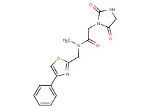 2-(2,5-dioxo-1-imidazolidinyl)-N-methyl-N-[(4-phenyl-1,3-thiazol-2-yl)methyl]acetamide