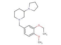 1-(3-ethoxy-4-methoxybenzyl)-3-(1-pyrrolidinyl)piperidine