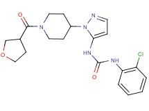 N-(2-chlorophenyl)-N'-{1-[1-(tetrahydro-3-furanylcarbonyl)-4-piperidinyl]-1H-pyrazol-5-yl}urea