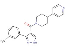 4-(1-{[3-(3-methylphenyl)-1H-pyrazol-4-yl]carbonyl}-4-piperidinyl)pyridine