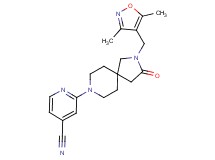 2-{2-[(3,5-dimethylisoxazol-4-yl)methyl]-3-oxo-2,8-diazaspiro[4.5]dec-8-yl}isonicotinonitrile