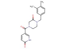 1-(3,4-dimethylbenzyl)-4-[(6-oxo-1,6-dihydro-3-pyridinyl)carbonyl]-2-piperazinone