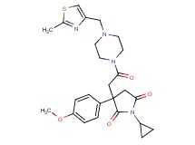 1-cyclopropyl-3-(4-methoxyphenyl)-3-(2-{4-[(2-methyl-1,3-thiazol-4-yl)methyl]-1-piperazinyl}-2-oxoethyl)-2,5-pyrrolidinedione
