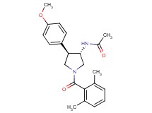 N-[(3S*,4R*)-1-(2,6-dimethylbenzoyl)-4-(4-methoxyphenyl)-3-pyrrolidinyl]acetamide