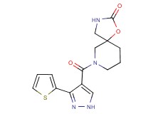 7-{[3-(2-thienyl)-1H-pyrazol-4-yl]carbonyl}-1-oxa-3,7-diazaspiro[4.5]decan-2-one