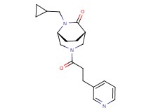 (1S*,5R*)-6-(cyclopropylmethyl)-3-[3-(3-pyridinyl)propanoyl]-3,6-diazabicyclo[3.2.2]nonan-7-one