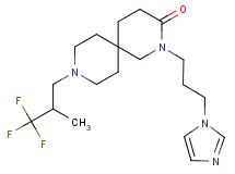 2-[3-(1H-imidazol-1-yl)propyl]-9-(3,3,3-trifluoro-2-methylpropyl)-2,9-diazaspiro[5.5]undecan-3-one