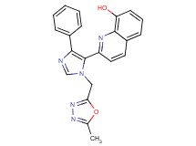 2-{1-[(5-methyl-1,3,4-oxadiazol-2-yl)methyl]-4-phenyl-1H-imidazol-5-yl}quinolin-8-ol