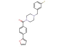 1-(3-fluorobenzyl)-4-[4-(2-furyl)benzoyl]piperazine