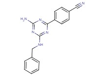 4-[4-amino-6-(benzylamino)-1,3,5-triazin-2-yl]benzonitrile