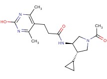 N-[(3R*,4S*)-1-acetyl-4-cyclopropylpyrrolidin-3-yl]-3-(2-hydroxy-4,6-dimethylpyrimidin-5-yl)propanamide