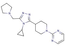 2-{4-[4-cyclopropyl-5-(pyrrolidin-1-ylmethyl)-4H-1,2,4-triazol-3-yl]piperidin-1-yl}pyrimidine