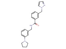 3-(1H-pyrazol-1-ylmethyl)-N-[3-(1-pyrrolidinyl)benzyl]benzamide