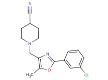 1-{[2-(3-chlorophenyl)-5-methyl-1,3-oxazol-4-yl]methyl}piperidine-4-carbonitrile