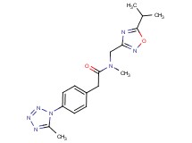 N-[(5-isopropyl-1,2,4-oxadiazol-3-yl)methyl]-N-methyl-2-[4-(5-methyl-1H-tetrazol-1-yl)phenyl]acetamide