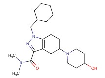 1-(cyclohexylmethyl)-5-(4-hydroxy-1-piperidinyl)-N,N-dimethyl-4,5,6,7-tetrahydro-1H-indazole-3-carboxamide