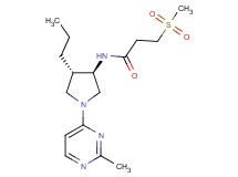 N-[rel-(3R,4S)-1-(2-methyl-4-pyrimidinyl)-4-propyl-3-pyrrolidinyl]-3-(methylsulfonyl)propanamide hydrochloride