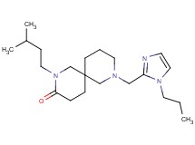 2-(3-methylbutyl)-8-[(1-propyl-1H-imidazol-2-yl)methyl]-2,8-diazaspiro[5.5]undecan-3-one
