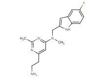 6-(2-aminoethyl)-N-[(5-fluoro-1H-indol-2-yl)methyl]-N,2-dimethylpyrimidin-4-amine
