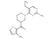 [1-(2-amino-5-ethylpyrimidin-4-yl)piperidin-3-yl](3-methyl-2-thienyl)methanone