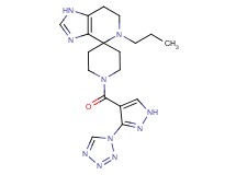 5-propyl-1'-{[3-(1H-tetrazol-1-yl)-1H-pyrazol-4-yl]carbonyl}-1,5,6,7-tetrahydrospiro[imidazo[4,5-c]pyridine-4,4'-piperidine]