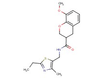 N-[(2-ethyl-4-methyl-1,3-thiazol-5-yl)methyl]-8-methoxy-3-chromanecarboxamide