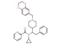 N-cyclopropyl-N-{1-[1-(2,3-dihydro-1,4-benzodioxin-6-ylmethyl)-4-piperidinyl]-2-phenylethyl}-2-pyridinecarboxamide
