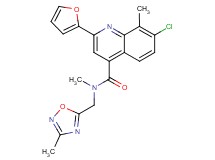 7-chloro-2-(2-furyl)-N,8-dimethyl-N-[(3-methyl-1,2,4-oxadiazol-5-yl)methyl]-4-quinolinecarboxamide