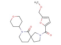 2-[5-(methoxymethyl)-2-furoyl]-7-(tetrahydro-2H-pyran-4-yl)-2,7-diazaspiro[4.5]decan-6-one