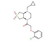 (4aS*,7aR*)-1-[(2-chlorophenoxy)acetyl]-4-(cyclopropylmethyl)octahydrothieno[3,4-b]pyrazine 6,6-dioxide
