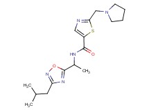 N-[1-(3-isobutyl-1,2,4-oxadiazol-5-yl)ethyl]-2-(pyrrolidin-1-ylmethyl)-1,3-thiazole-5-carboxamide