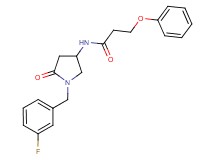 N-[1-(3-fluorobenzyl)-5-oxo-3-pyrrolidinyl]-3-phenoxypropanamide