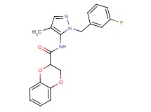 N-[1-(3-fluorobenzyl)-4-methyl-1H-pyrazol-5-yl]-2,3-dihydro-1,4-benzodioxine-2-carboxamide