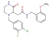 2-[1-(4-chloro-3-fluorobenzyl)-3-oxo-2-piperazinyl]-N-(2-methoxybenzyl)acetamide